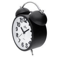 Analógový kovový budík Happy Morning MPM C01.4056.90, čierny